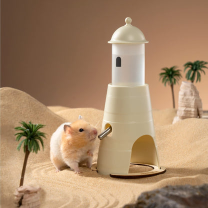 Hamster Water Bottle With Stand & Hideout Space.