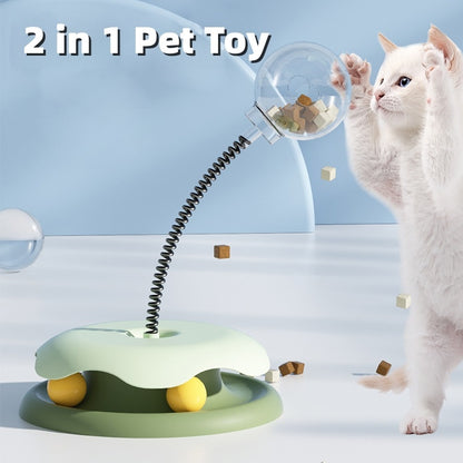 Cat Leakage Food 2 In 1 Toys Turntable Ball Toys Kitten