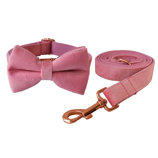 Double Layer Microfiber Rose Gold Buckle Pet Supplies Foreign Trade Pet Supplies Collar