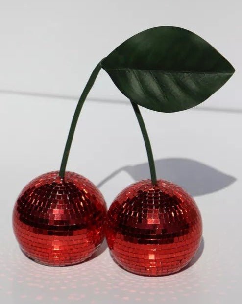 Cherry Disco Ball, Whimsical Dopamine Decor