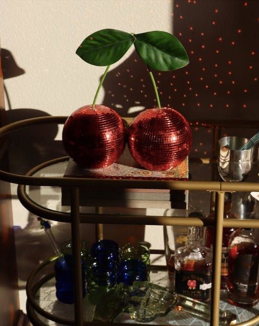 Cherry Disco Ball, Whimsical Dopamine Decor